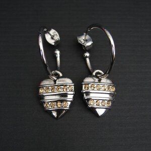 Dyrberg/Kern Sereng Heart Swarovski crystal hoop earrings